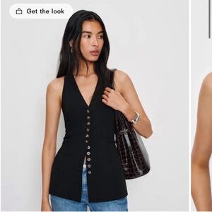 NWT • Reformation Rowe vest in black